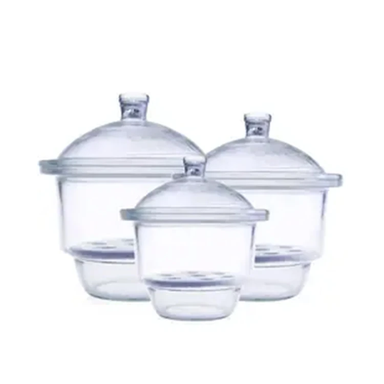 Lab klart glas 180 mm ekssikkator med porcelænsplade